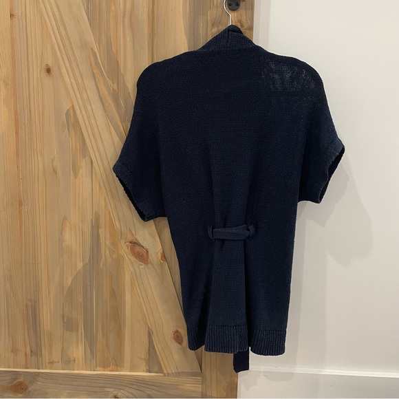 Banana Republic Navy Knit Wrap Sweater XS/S - Picture 5 of 5
